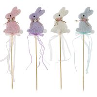 Изделие декоративное (вставка) "Зайка" (блок 12шт) (6*1*8), L6 W1 H32 см, 4в.