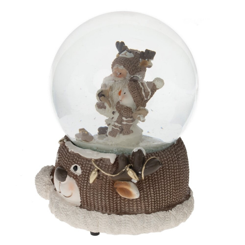 Фигурка декоративная "Дед Мороз" в стекл шаре (ключ,муз), L10 W10 H14 см фото 4 Фигурка декоративная "Дед Мороз" в стекл шаре (ключ,муз), L10 W10 H14 см фото 4