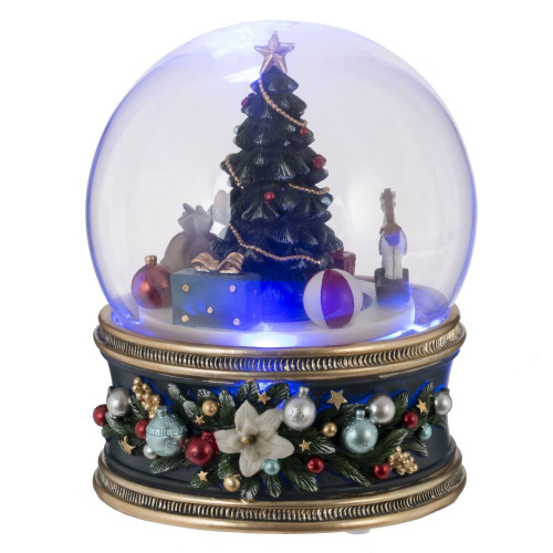 Фигурка декоративная "Рождество" в стекл шаре (муз, движ, ААх3,н/п), L11 W11 H14 см фото 3 Фигурка декоративная "Рождество" в стекл шаре (муз, движ, ААх3,н/п), L11 W11 H14 см фото 3