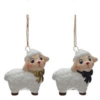 Фигурка декоративная подвесная "Овечка", 2в., L5,5 W3 H6