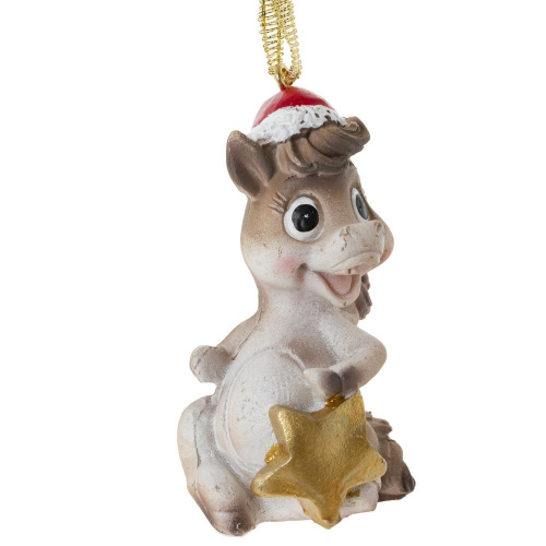 Фигурка декоративная подвесная "Лошадка", L4,5 W4 H7 см, 4в. фото 3 Фигурка декоративная подвесная "Лошадка", L4,5 W4 H7 см, 4в. фото 3