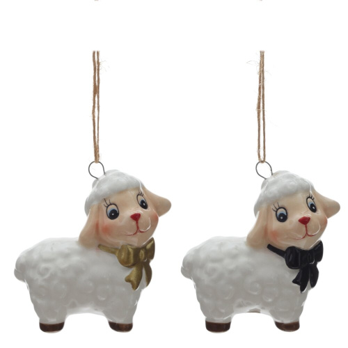 Фигурка декоративная подвесная "Овечка", 2в., L5,5 W3 H6