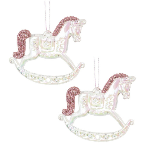 Набор из 2шт Украшение новогоднее "Лошадка", L5,5 W0,5 H4,5 см фото 3