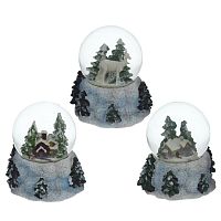 Фигурка декор в стекл шаре "Домик/Олень", D 6.5 см, L9 W8 H9 см, 3в. Фигурка декор в стекл шаре "Домик/Олень", D 6.5 см, L9 W8 H9 см, 3в.