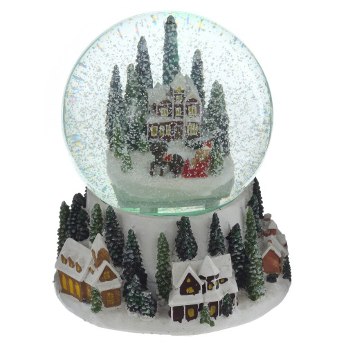 Фигурка декоративная "Рождество" в стекл шаре (свет, муз, вьюга, 3хAAA), D 15 см, L13 W14 H16 см фото 2 Фигурка декоративная "Рождество" в стекл шаре (свет, муз, вьюга, 3хAAA), D 15 см, L13 W14 H16 см фото 2