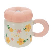Кружка с крышкой, 400 мл, L13,5 W9 H11 см