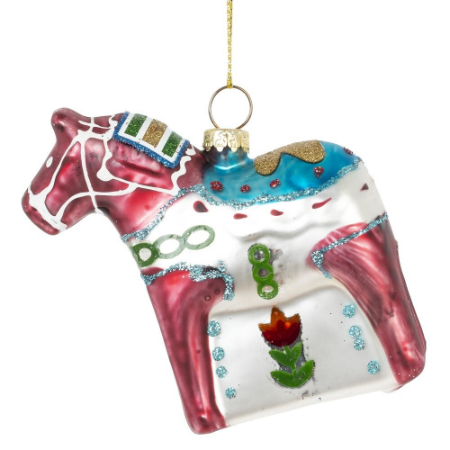 Украшение новогоднее "Лошадка", L8 W3 H8 см фото 2 Украшение новогоднее "Лошадка", L8 W3 H8 см фото 2