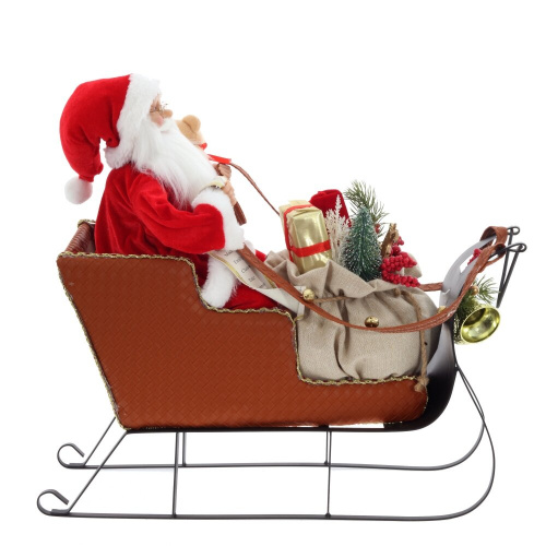 Дед Мороз на санях, L51 W22 H48 см фото 5
