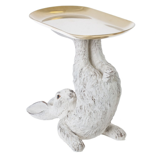 Фигурка декоративная "Заяц" с подставкой, L20 W8,5 H15 см фото 5