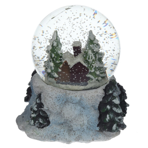 Фигурка декор в стекл шаре "Домик/Олень", D 6.5 см, L9 W8 H9 см, 3в. фото 5 Фигурка декор в стекл шаре "Домик/Олень", D 6.5 см, L9 W8 H9 см, 3в. фото 5