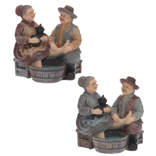 Фигурка декоративная "Бабушка с дедушкой", L11,5 W9,5 H12 см, 2в.