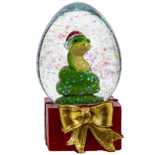 Фигурка декоративная в стекл шаре "Змея", D4.5 см, L4 W4,5 H7,5 см, 3в. фото 3