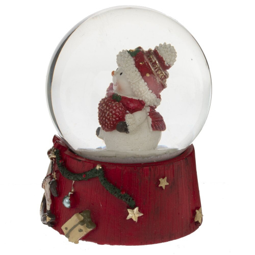 Фигурка декоративная "Снеговик" в стекл шаре, L6,5 W6,5 H8,5 см, 2в. фото 2 Фигурка декоративная "Снеговик" в стекл шаре, L6,5 W6,5 H8,5 см, 2в. фото 2