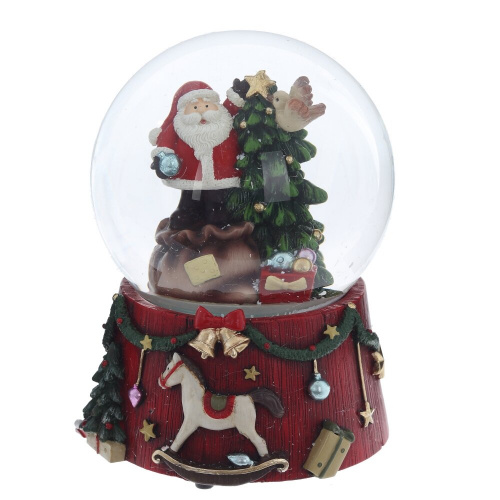 Фигурка декоративная "Дед Мороз" в стекл шаре (ключ,муз), L10 W10 H14 см Фигурка декоративная "Дед Мороз" в стекл шаре (ключ,муз), L10 W10 H14 см