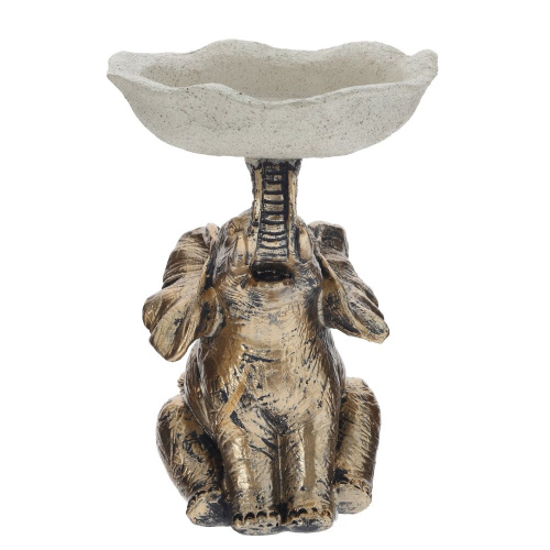 Фигурка декоративная "Слон" с подставкой д/мелочей, L12 W11 H16 см фото 2