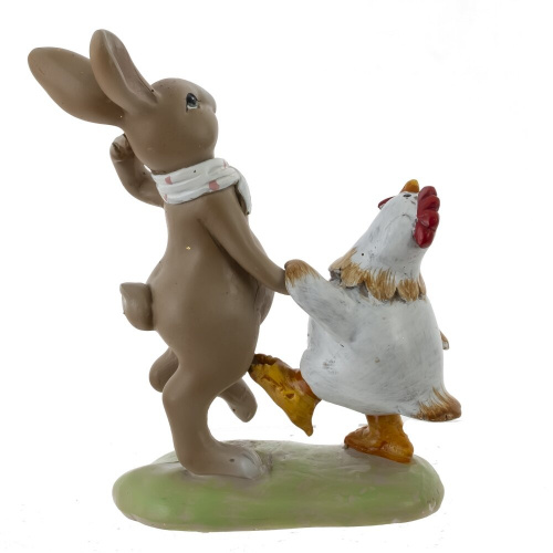 Фигурка декоративная "Заяц с курицей", L8 W4 H10,5 см фото 5