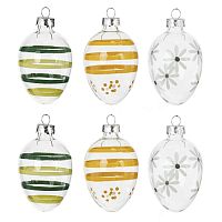 Набор из 6-ти изделий декоративных подвесных "Яйцо" (4*6,5), L14 W14 H4,5 см