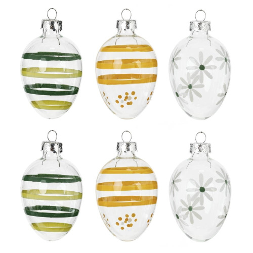 Набор из 6-ти изделий декоративных подвесных "Яйцо" (4*6,5), L14 W14 H4,5 см