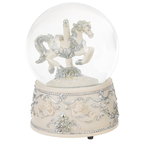 Фигурка декоративная в стекл шаре "Карусель" (ключ, муз, движ), D 10 см, L10 W10 H14 см фото 2 Фигурка декоративная в стекл шаре "Карусель" (ключ, муз, движ), D 10 см, L10 W10 H14 см фото 2