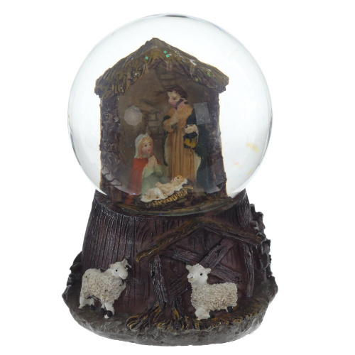 Фигурка декоративная "Вертеп" в стекл шаре, L9 W8 H11,5 см Фигурка декоративная "Вертеп" в стекл шаре, L9 W8 H11,5 см