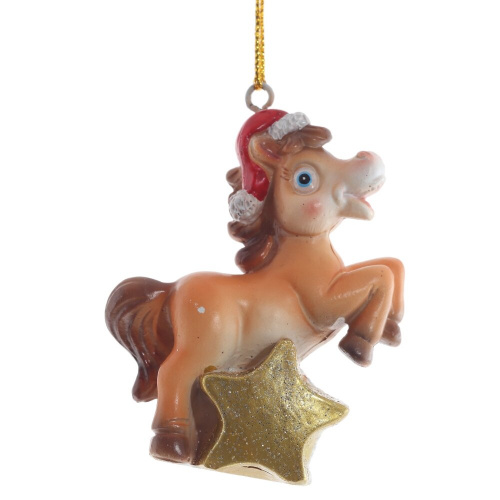 Фигурка декоративная подвесная "Лошадка", L5,5 W3 H7 см, 3в. фото 2 Фигурка декоративная подвесная "Лошадка", L5,5 W3 H7 см, 3в. фото 2