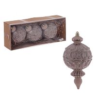 Набор из 3шт Украшение новогоднее "Шар", L28 W7,5 H11 см Набор из 3шт Украшение новогоднее "Шар", L28 W7,5 H11 см