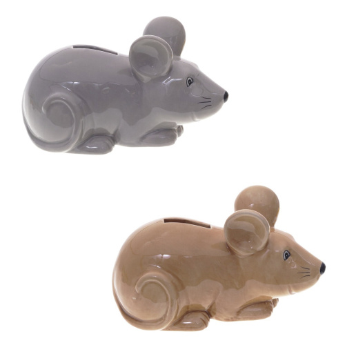 Копилка "Мышка", L16 W8,5 H8,5 см, 2в.