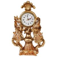 Фигурка декоративная "Лошади" с часами, L14,5 W9 H23 см