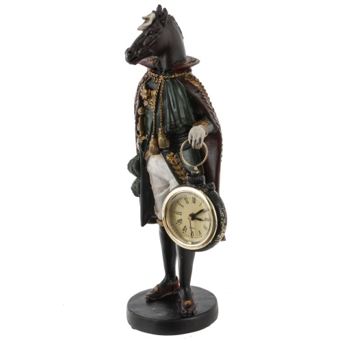Фигурка декоративная "Лошадь" с часами D4см, (LR44x1), L12 W7,5 H24,5 см фото 14