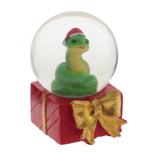 Фигурка декоративная в стекл шаре "Змея", D 4 см, L4 W4,5 H6 см, 3в. фото 2