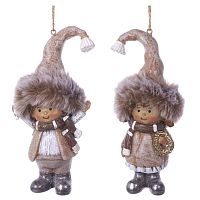 Фигурка декоративная подвесная  "Дети",  L6 W5 H13 см, 2в.