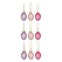 Набор из 9-ти изделий декоративных подвесных "Яйцо пасхальное" (3*5,5), L10 W16 H3,5 см