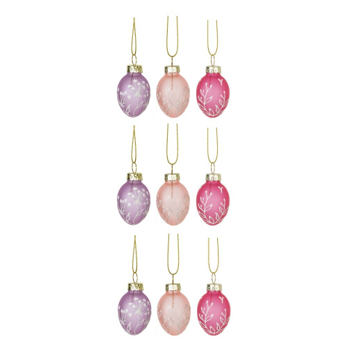 Набор из 9-ти изделий декоративных подвесных "Яйцо пасхальное" (3*5,5), L10 W16 H3,5 см