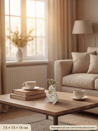 Фигурка декоративная "Заяц", L7,5 W7,5 H14 см фото 3