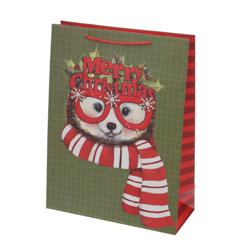 Пакет подарочный L (бумага 210г/м2, блок 12шт), L30 W12 H40 см, 4в. фото 4