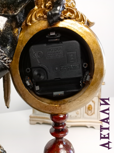 Фигурка декоративная "Лошадь" с часами  D7см, (AAx1 н/п), L24 W9,5 H34,5 см фото 8