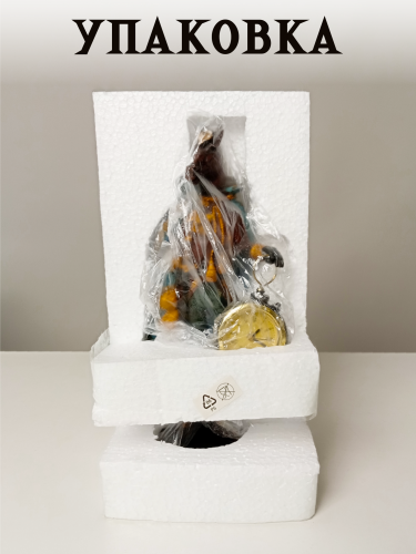 Фигурка декоративная "Лошадь" с часами D4см, (LR44x1), L12 W7,5 H24,5 см фото 8
