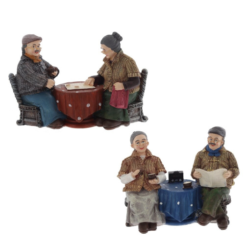 Фигурка декоративная "Бабушка с дедушкой", L18,5 W9 H14 см, 2в. Фигурка декоративная "Бабушка с дедушкой", L18,5 W9 H14 см, 2в.