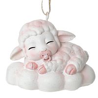 Фигурка декоративная подвесная "Овечка", L6 W3,5 H5 см