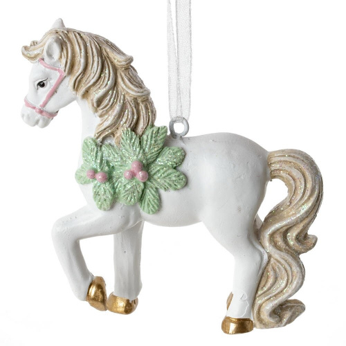Фигурка декоративная подвесная "Лошадка", L7 W2 H8 см Фигурка декоративная подвесная "Лошадка", L7 W2 H8 см