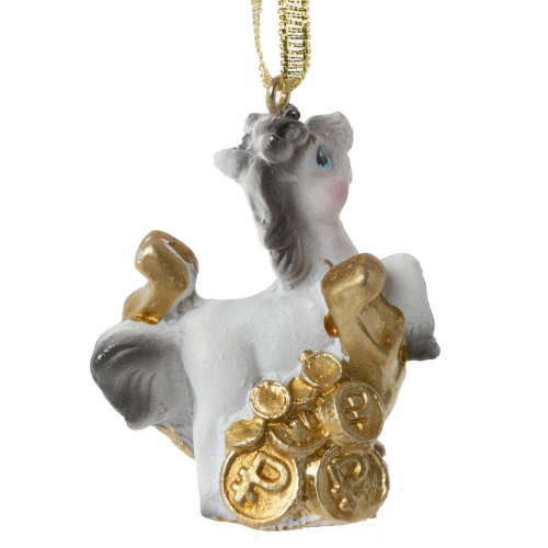 Фигурка декоративная подвесная "Лошадка", L5 W2 H5 см, 2в. фото 4