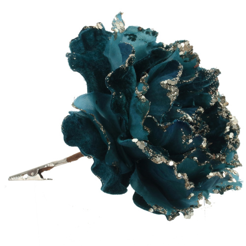 Цветок искусственный "Роза" (на клипсе), L15 W15 H13 см фото 2 Цветок искусственный "Роза" (на клипсе), L15 W15 H13 см фото 2