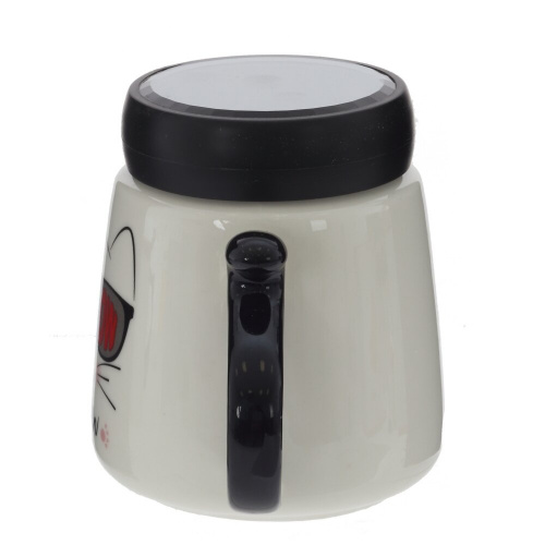 Кружка с крышкой, 400 мл, L13 W10 H11 см фото 2