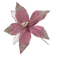 Цветок искусственный "Пуансеттия", L23 W23 H37 см