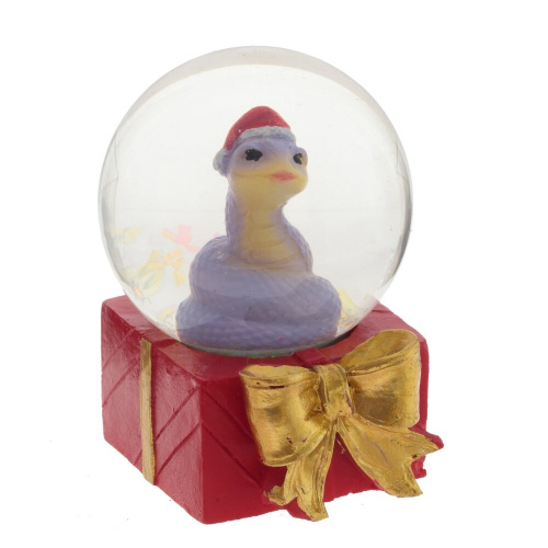 Фигурка декоративная в стекл шаре "Змея", D 4 см, L4 W4,5 H6 см, 3в. фото 3