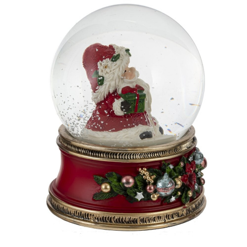 Фигурка декоративная "Дед Мороз" в стекл шаре (муз,движ, АААх3,н/п), D 10 см, L10,5 W10,5 H14 см фото 3 Фигурка декоративная "Дед Мороз" в стекл шаре (муз,движ, АААх3,н/п), D 10 см, L10,5 W10,5 H14 см фото 3