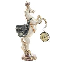 Фигурка декоративная "Лошадь" с часами D5см, (LR44x1), L22 W11 H39,5 см