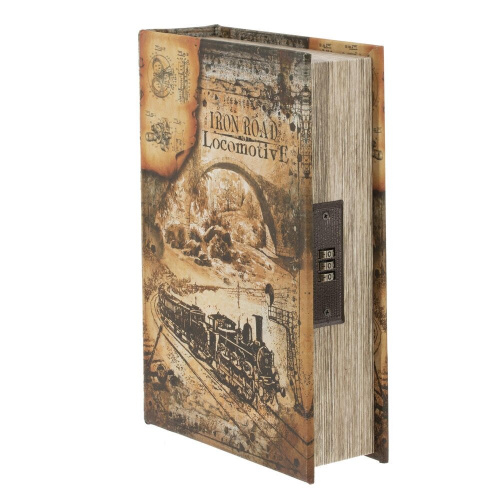 Шкатулка-книга с кодовым замком, L18 W7 H27 см фото 4