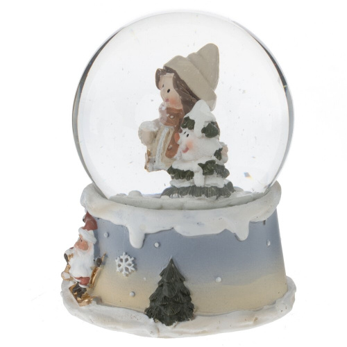 Фигурка декоративная "Дети" в стекл шаре, L7 W6,5 H8,5 см, 2в. фото 2 Фигурка декоративная "Дети" в стекл шаре, L7 W6,5 H8,5 см, 2в. фото 2