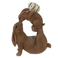 Фигурка декоративная "Зайцы", L9,5 W5,5 H13 см